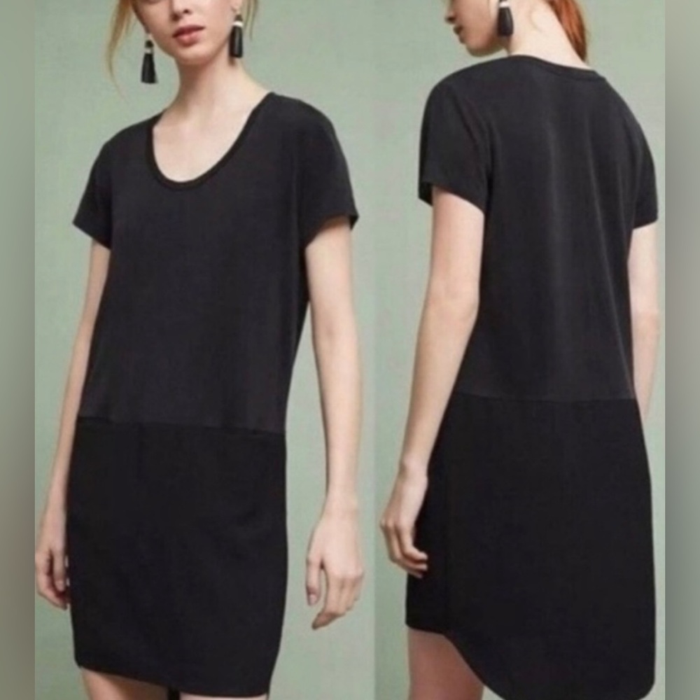 Anthropologie ‘Dolan’ Knee Length Black Dress